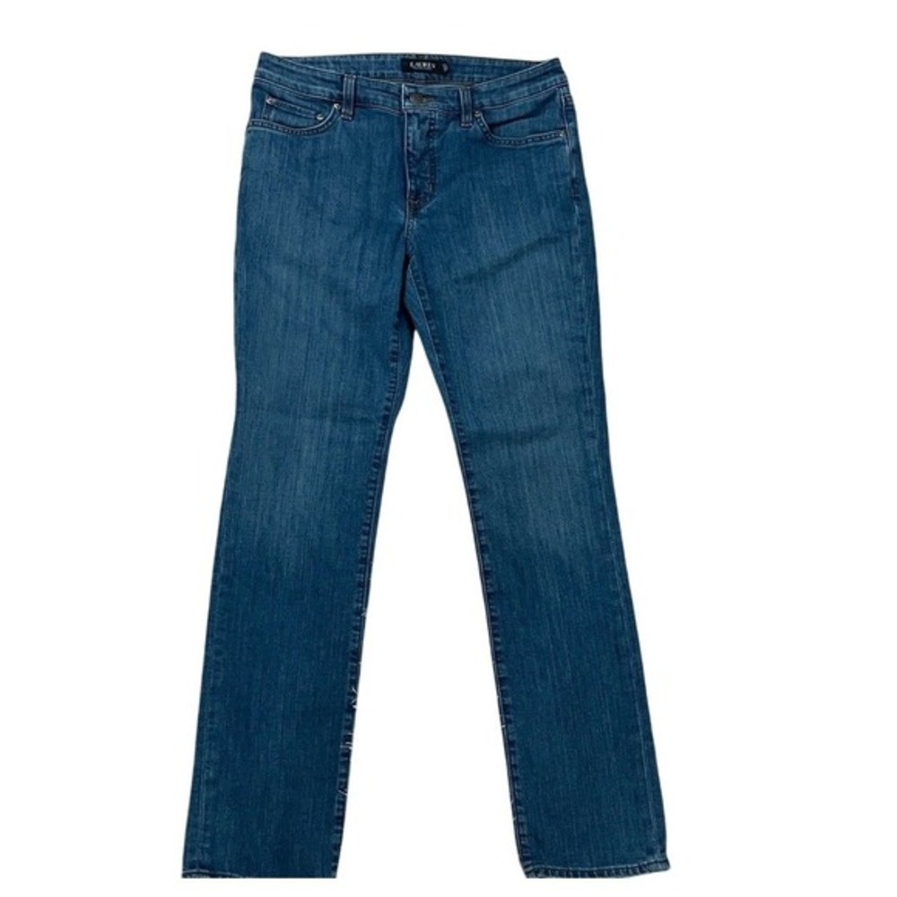 Lauren Ralph Lauren Womens Straight Leg Jeans Medium Wash Blue Size 8